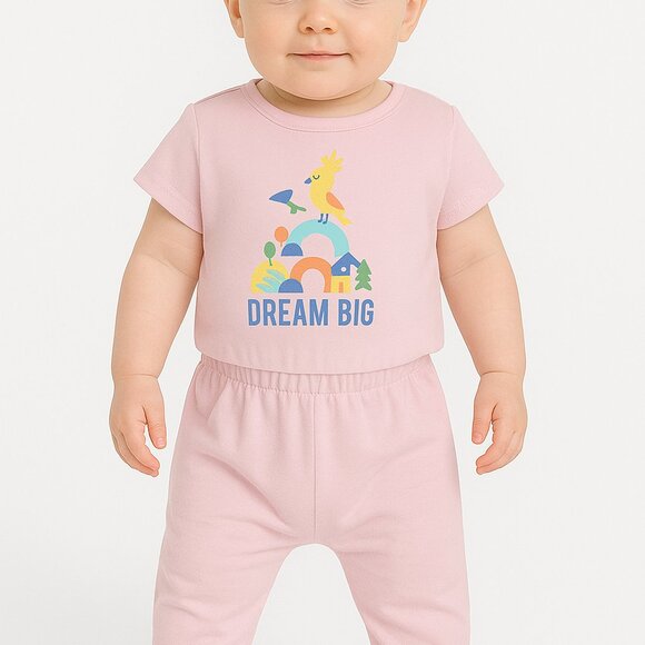 Open Edit Nordstrom Baby Clothes Top & Pants Set / Lot 3M Pink Dream Big NEW - Picture 1 of 10